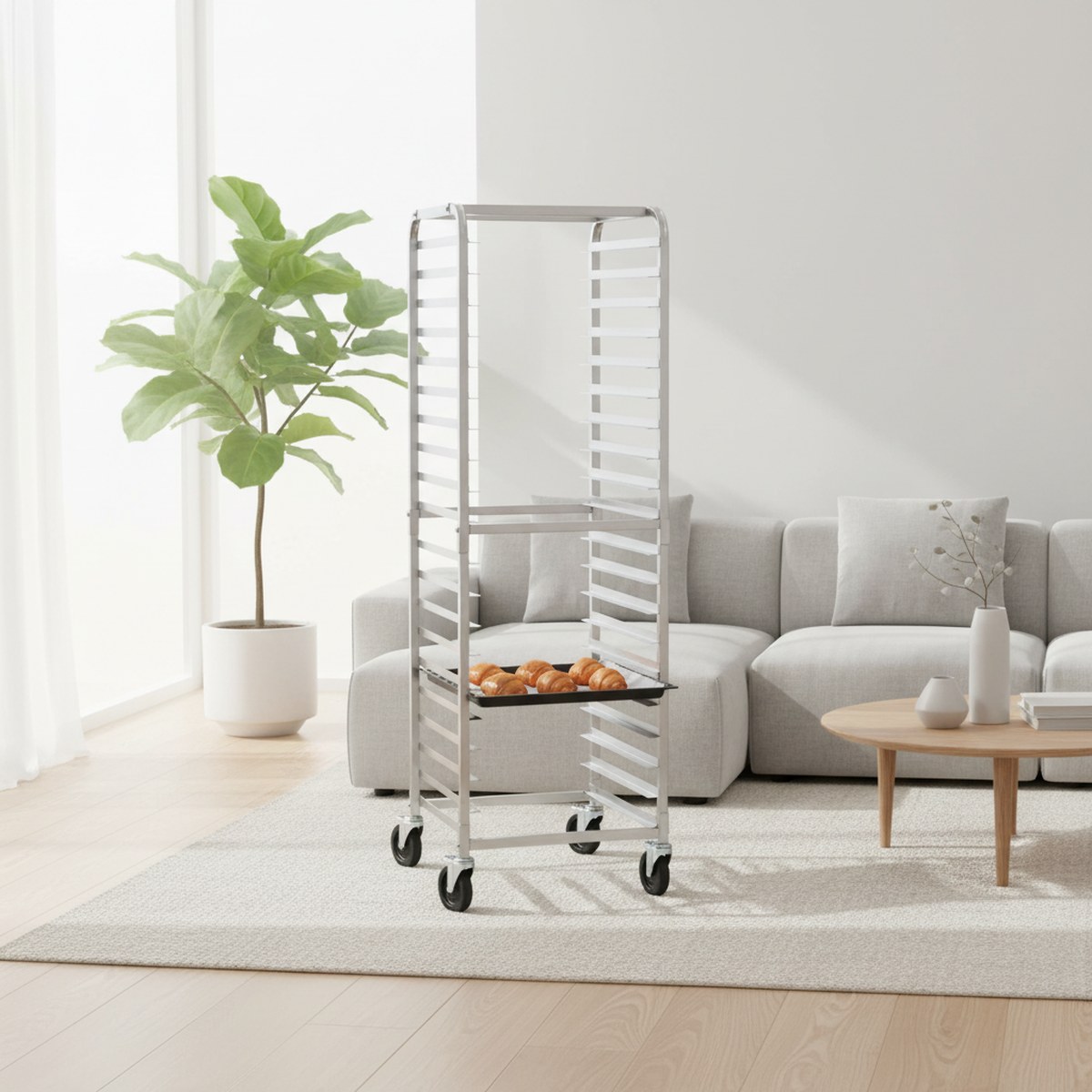 Kitchen Baking Trolley - Ticari Fırın Rafı 20 Katmanlı Alüminyum