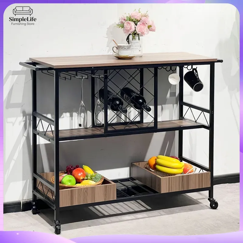 Kitchen Baking Trolley - Çok Fonksiyonlu Mutfak Arabası, Depolama Rafları,
