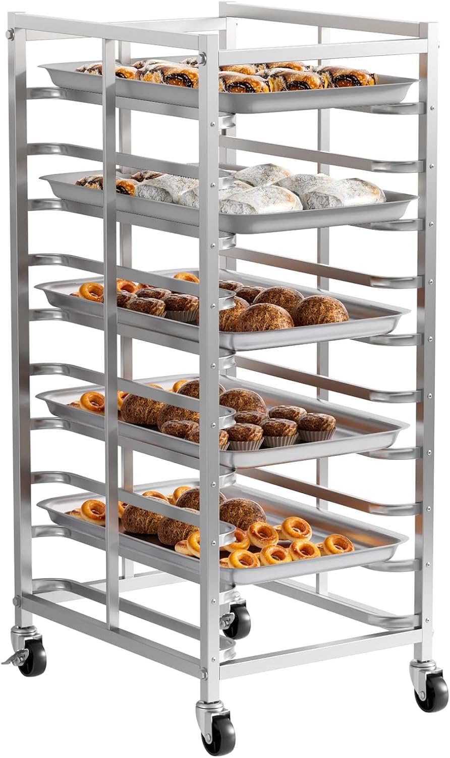Kitchen Baking Trolley - Tekerlekli Ticari Paslanmaz Çelik Fırın Rafı,