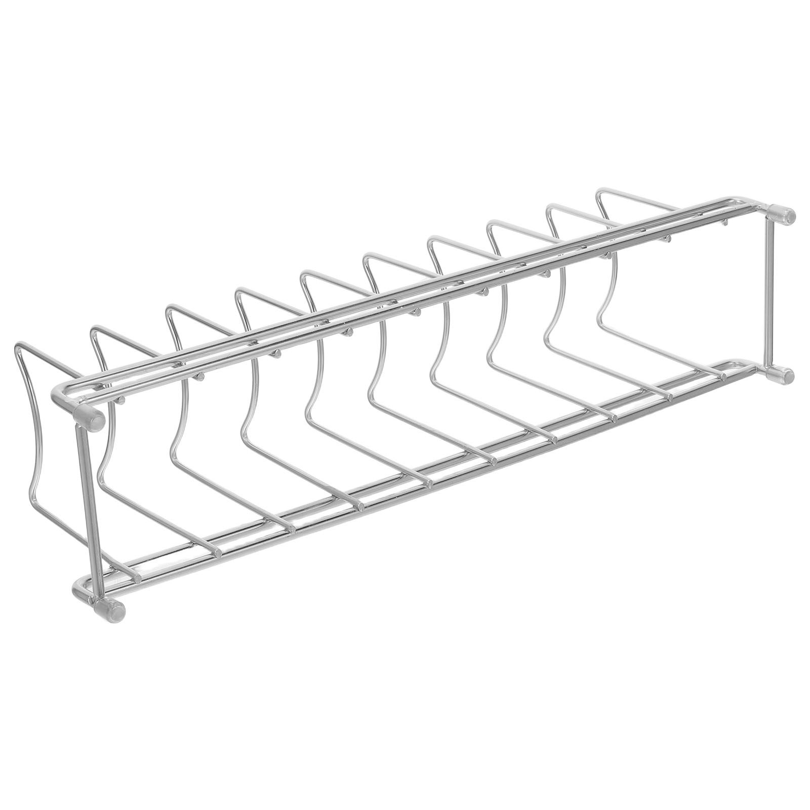Kitchen Cabinet Baking Sheet Organizer - Paslanmaz Çelik 9 Bölmeli Tencere Kapağı
