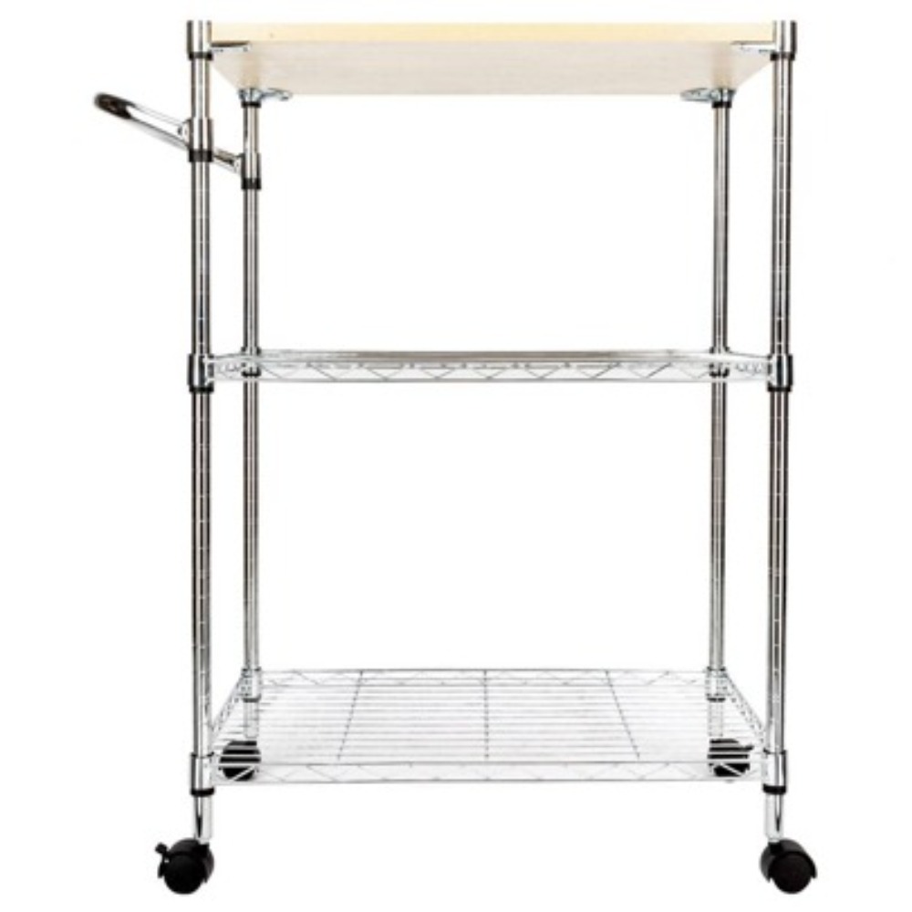Kitchen Baking Trolley - 3 Katmanlı Çelik Çerçeveli Mutfak Arabası,