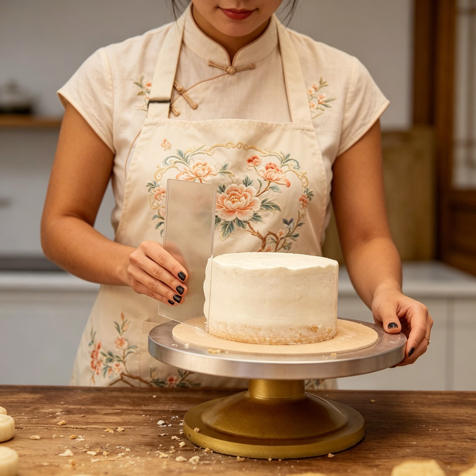Kitchen Baking Cake - 2 Adet Kek Kazıyıcı Şeffaf Akrilik