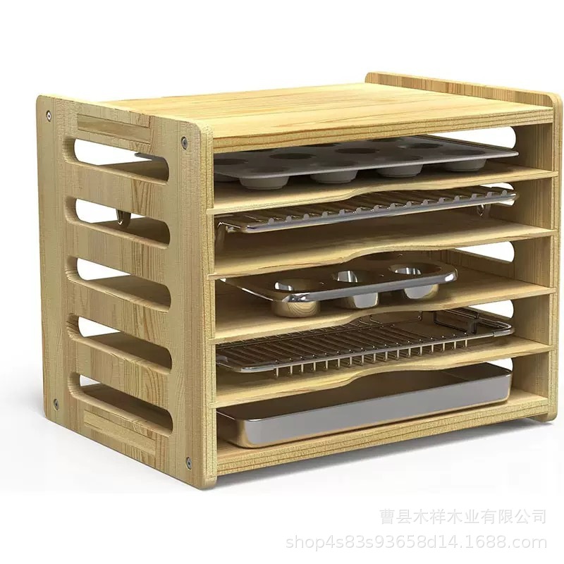 Masif ahşap mutfak saklama raf - Kitchen Cabinet Baking Sheet Organizer incelemesi ve fiyatı