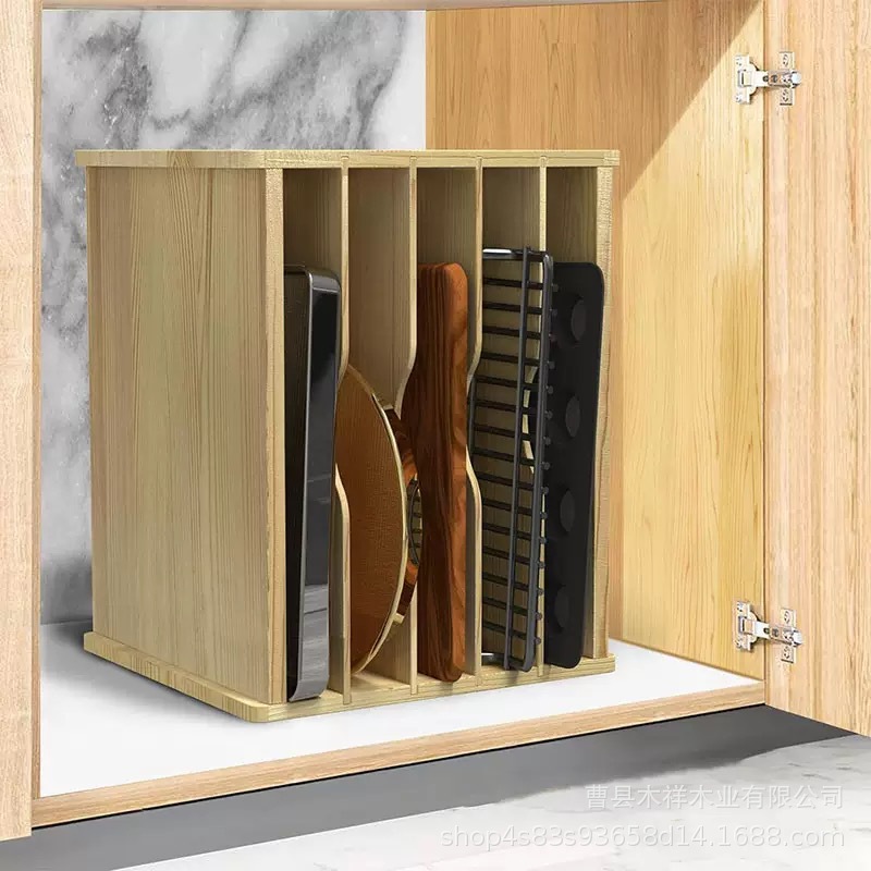 Masif ahşap mutfak saklama raf - Kitchen Cabinet Baking Sheet Organizer incelemesi ve fiyatı