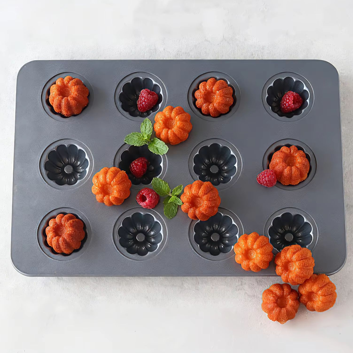 12 Bölmeli Mini Kugloff Pişirm - Bread Baking Kitchen Utensils incelemesi ve fiyatı