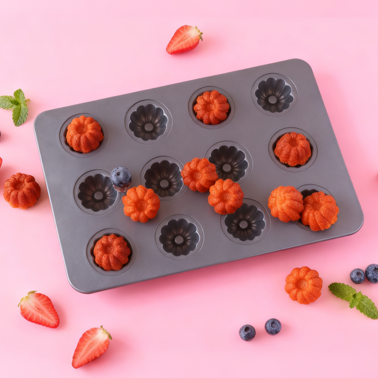 12 Bölmeli Mini Kugloff Pişirm - Bread Baking Kitchen Utensils incelemesi ve fiyatı